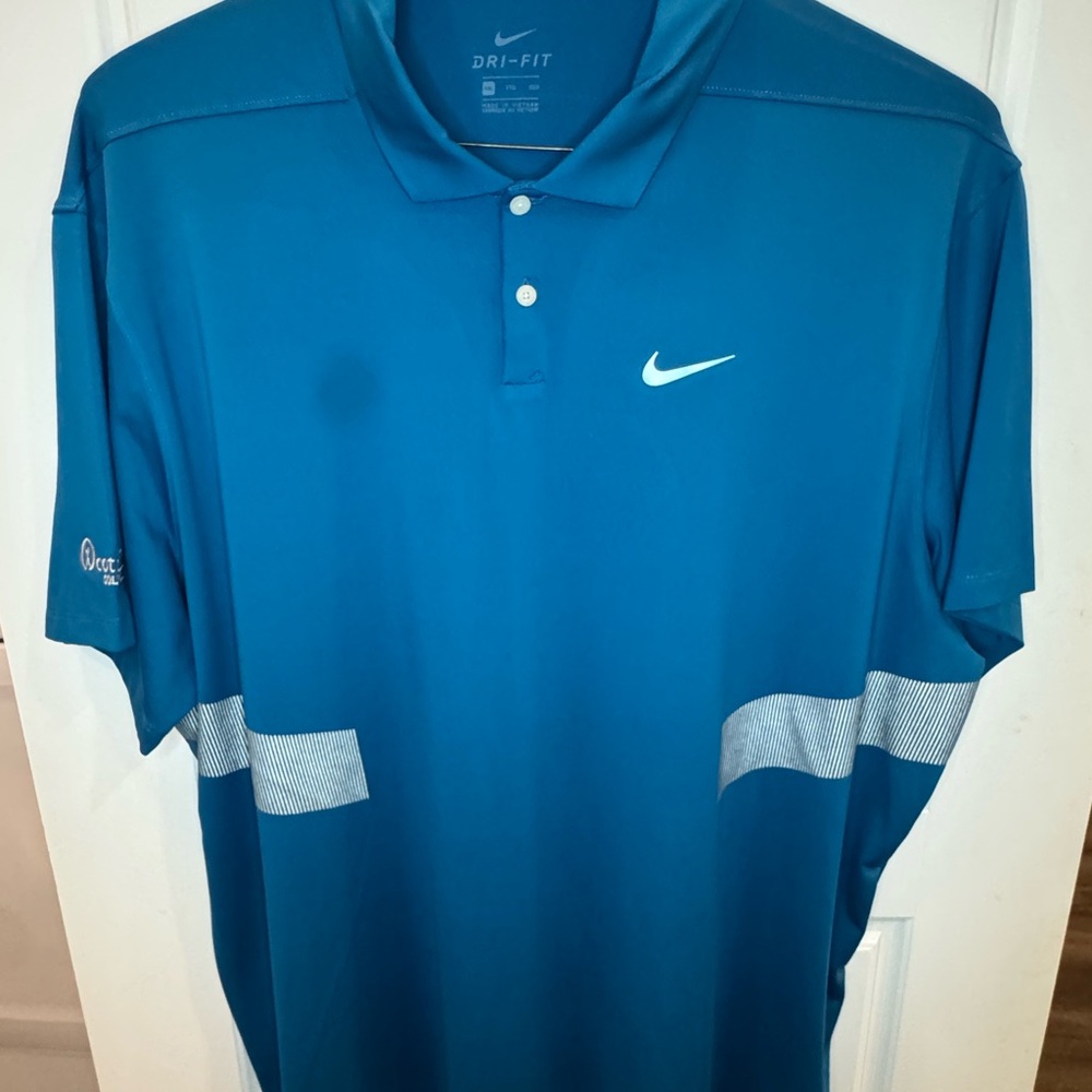 Nike Men's Teal Dri-FIT Polo Shirt